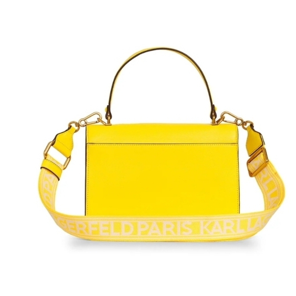 💛🔹️ Karl Lagerfeld🔹️ Paris Simone dots Crossbody, yellow aspen NWT - Picture 2 of 4